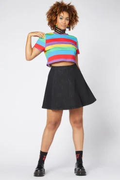 Women Dangerfield Skirts & Skorts*Skater Denim Mini Skirt