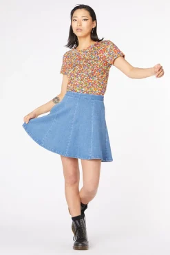 Women Dangerfield Skirts & Skorts*Skater Denim Mini Skirt
