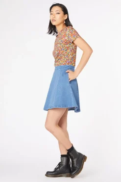 Women Dangerfield Skirts & Skorts*Skater Denim Mini Skirt