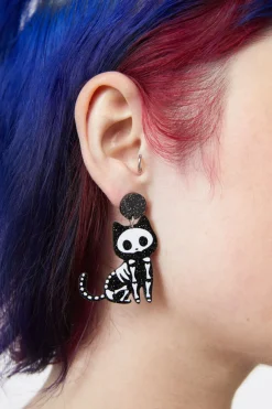 Accessories Dangerfield Jewellery*Skeleton Cat Earrings