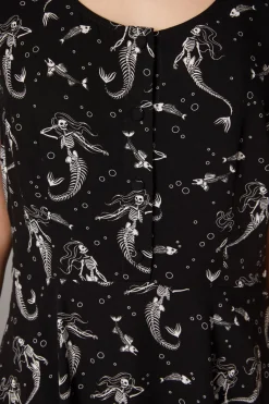 Women Black Friday Dresses & Pinafores*Skeleton Mermaid Print Dress