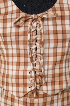 Women Princess Highway Blouses & Tops*Stacey Check Vest