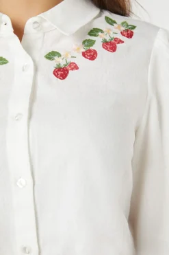 Women Princess Highway Blouses & Tops*Strawberry Emb Blouse