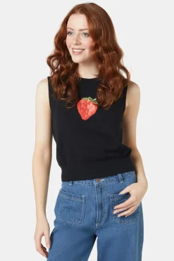 Women Princess Highway Blouses & Tops*Strawberry Emb Vest