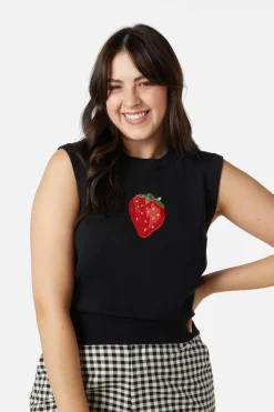 Women Princess Highway Blouses & Tops*Strawberry Emb Vest