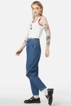 Women Dangerfield Blouses & Tops*Strawberry Kisses Lace Edge Tank