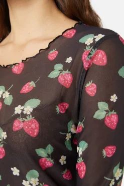 Women Princess Highway Blouses & Tops*Strawberry Mesh Top