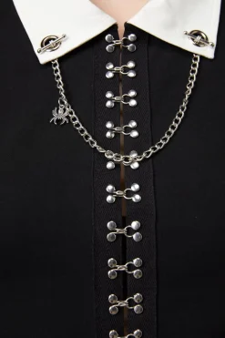 Women Black Friday Blouses & Tops*Strings Gothic Blouse