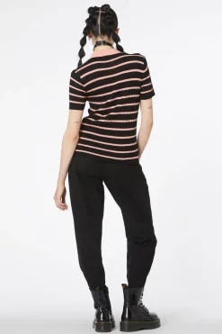 Women Dangerfield Knitwear & Cardis*Stripey Peach Collar Knit