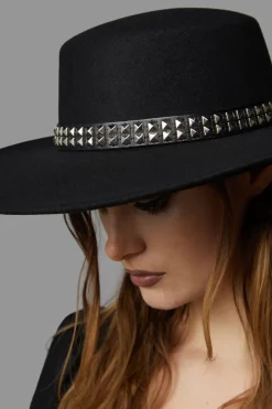 Accessories Black Friday Hats*Studded Wide Brim Hat