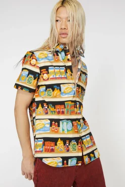 Men Dangerfield Shirts & Tees*Supermarket Print Shirt