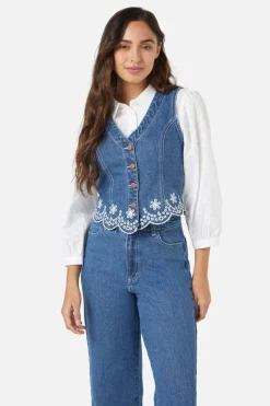 Women Princess Highway Blouses & Tops*Suzie Scallop Vest