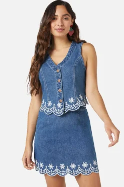 Women Princess Highway Blouses & Tops*Suzie Scallop Vest