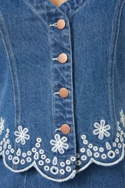 Women Princess Highway Blouses & Tops*Suzie Scallop Vest