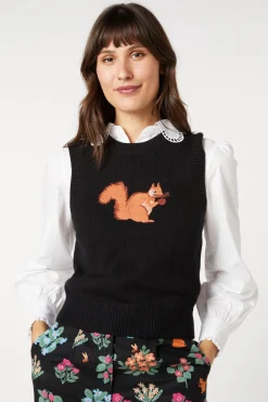 Women Princess Highway Knitwear & Cardis*Sweet Squirrel Emb Vest