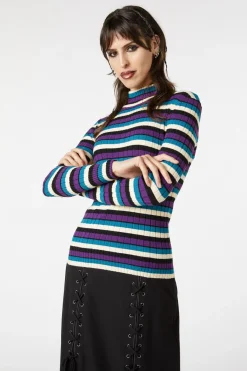 Women Dangerfield Knitwear & Cardis*Tabby Stripe Skivvy Knit
