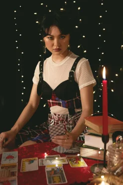 Women Black Friday Blouses & Tops*Tag Tartan Corset Top