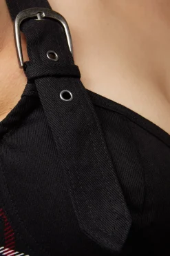 Women Black Friday Blouses & Tops*Tag Tartan Corset Top