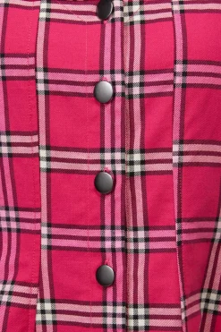 Women Dangerfield Dresses & Pinafores*Tartan Button Up Pinafore