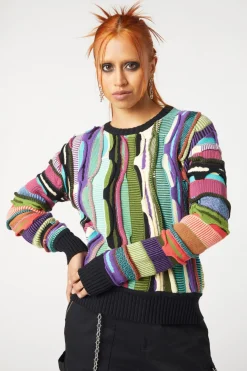 Women Dangerfield Knitwear & Cardis*Textured Rage Knit Jumper