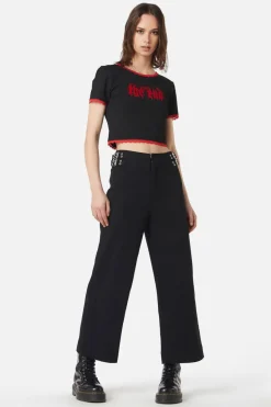 Women Dangerfield Blouses & Tops*The End Flocked Crop Tee