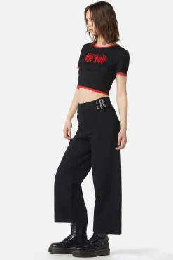 Women Dangerfield Blouses & Tops*The End Flocked Crop Tee