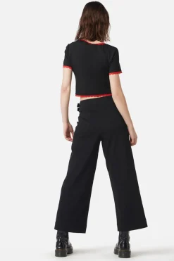 Women Dangerfield Blouses & Tops*The End Flocked Crop Tee