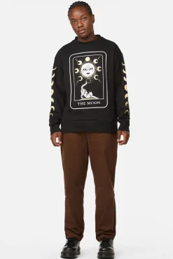 Men Dangerfield Jumpers & Knits*The Moon Print Long Sleeve Tee
