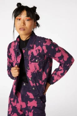 Women Dangerfield Jackets & Coats*Tie Dye Denim Ex Bf Jacket