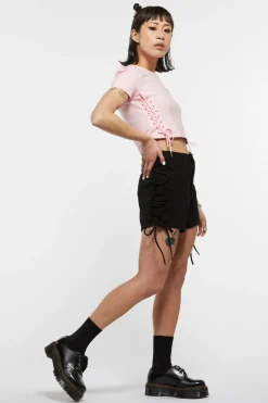 Women Dangerfield Skirts & Skorts*Tie Up Sides Denim Shorts