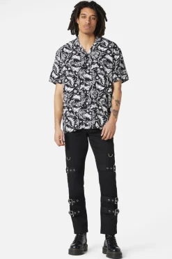 Men Dangerfield Shirts & Tees*To The Butterflies Printed Short Sleeve Shirt