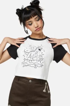 Women Dangerfield Blouses & Tops*Triassic Line Art Baby Tee