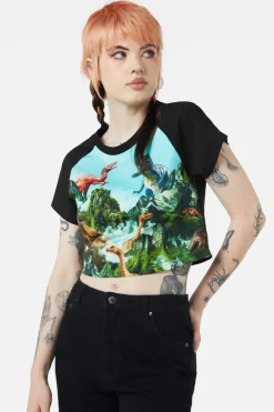 Women Dangerfield Blouses & Tops*Triassic Scene Baby Tee