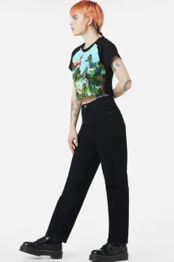 Women Dangerfield Blouses & Tops*Triassic Scene Baby Tee