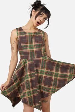 Women Dangerfield Dresses & Pinafores*Triassic Tartan Handkerchief Pinny