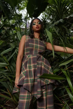 Women Dangerfield Dresses & Pinafores*Triassic Tartan Handkerchief Pinny