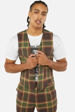 Men Dangerfield Coats & Jackets*Triassic Tartan Pocket Vest