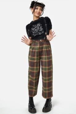 Women Dangerfield Pants & Jumpsuits*Triassic Tartan Wide Leg Pant