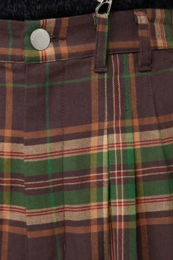 Women Dangerfield Pants & Jumpsuits*Triassic Tartan Wide Leg Pant