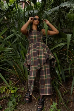 Women Dangerfield Pants & Jumpsuits*Triassic Tartan Wide Leg Pant