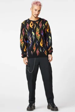 Men Dangerfield Jumpers & Knits*True Colours Flame Knit