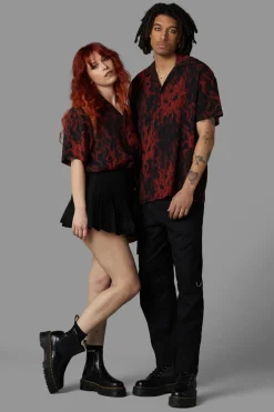 Men Black Friday Shirts & Tees*Up In Flames Short Sleeve Shirt