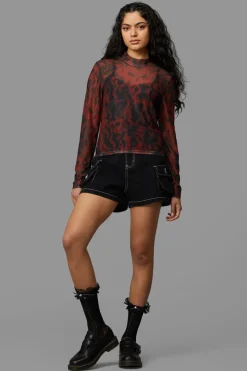 Women Black Friday Blouses & Tops*Up In Flames Top