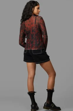 Women Black Friday Blouses & Tops*Up In Flames Top