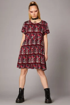 Women Black Friday Dresses & Pinafores*Vampire Goth Print Dress