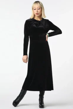 Women Black Friday Dresses & Pinafores*Velour Goth Maxi Dress