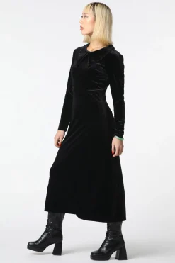 Women Black Friday Dresses & Pinafores*Velour Goth Maxi Dress