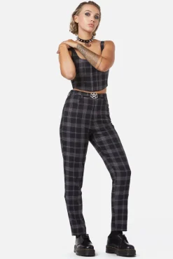 Women Dangerfield Pants & Jumpsuits*Victoria Tartan Fitted Pants