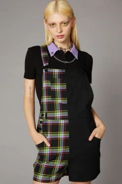 Women Black Friday Dresses & Pinafores*Vivid Tartan Goth Overall