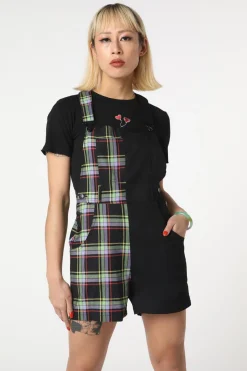 Women Black Friday Dresses & Pinafores*Vivid Tartan Goth Overall